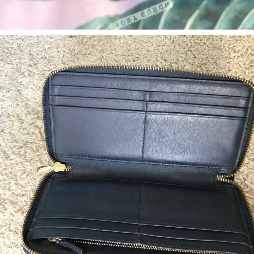 Tory Burch Quilted Diamond Tote - Navy Blue